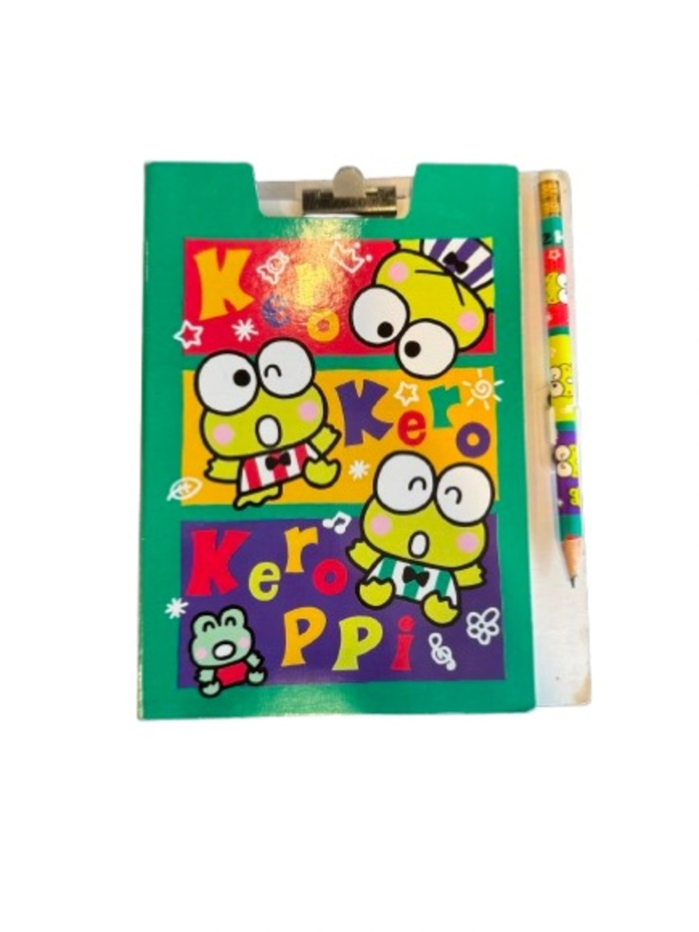RARE VTG 1995 Keroppi Clipboard Set with Pencil